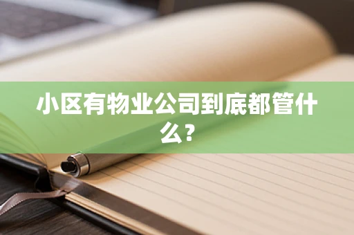 小区有物业公司到底都管什么？