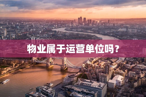 物业属于运营单位吗？