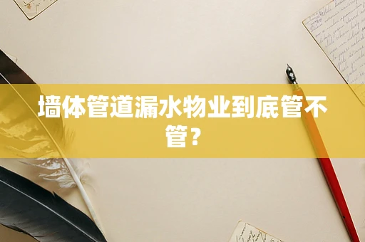 墙体管道漏水物业到底管不管？