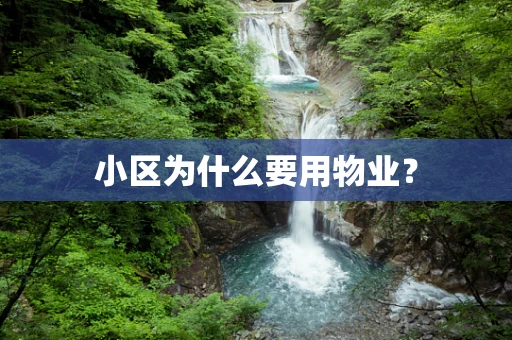 小区为什么要用物业？