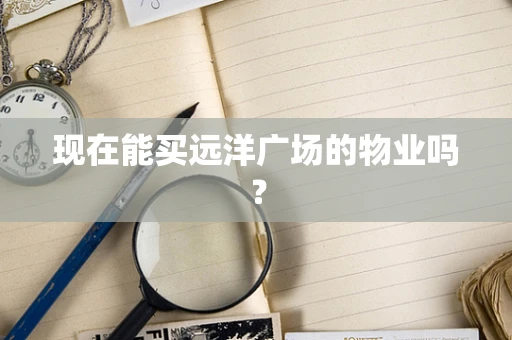 现在能买远洋广场的物业吗？