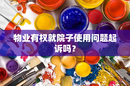 物业有权就院子使用问题起诉吗？