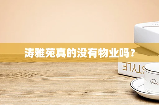 涛雅苑真的没有物业吗？