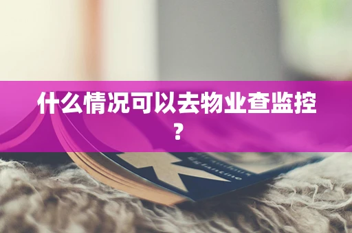 什么情况可以去物业查监控？