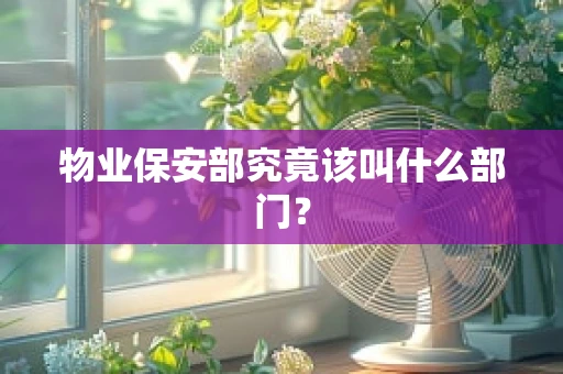 物业保安部究竟该叫什么部门？