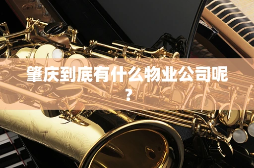 肇庆到底有什么物业公司呢？