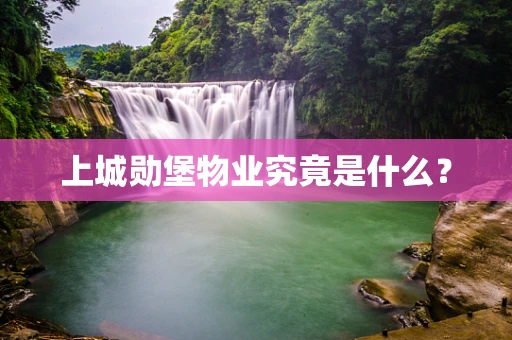 上城勋堡物业究竟是什么？