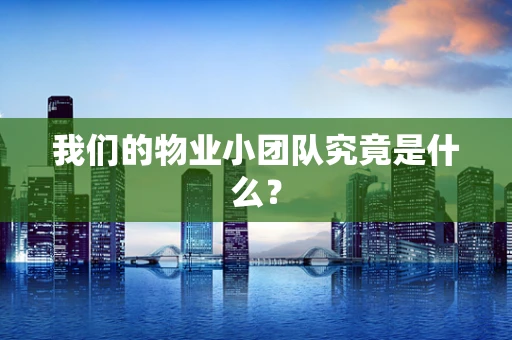 我们的物业小团队究竟是什么？