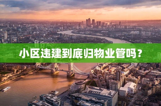 小区违建到底归物业管吗？