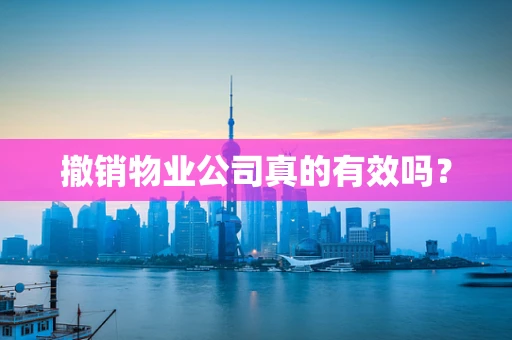 撤销物业公司真的有效吗？