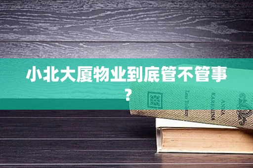 小北大厦物业到底管不管事？