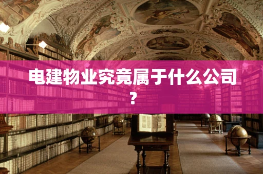 电建物业究竟属于什么公司？