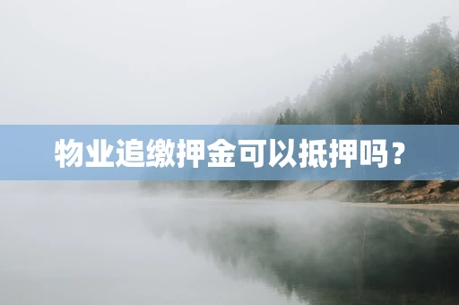 物业追缴押金可以抵押吗？