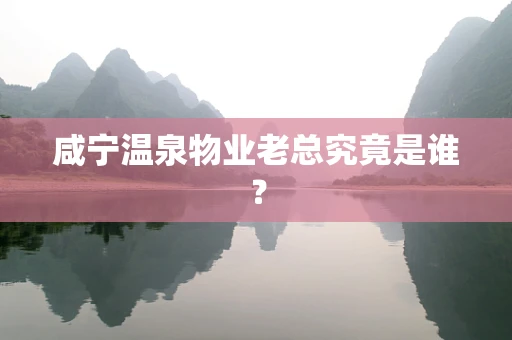 咸宁温泉物业老总究竟是谁？