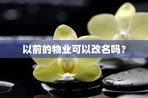 以前的物业可以改名吗？