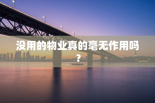 没用的物业真的毫无作用吗？