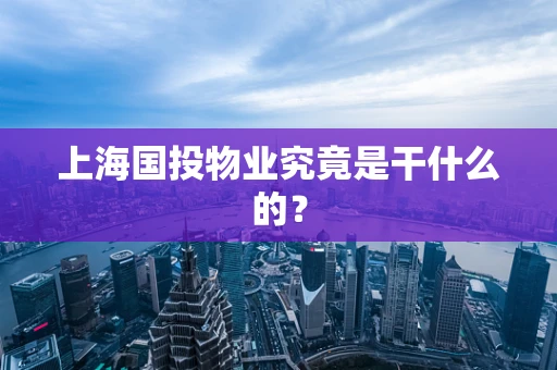 上海国投物业究竟是干什么的？