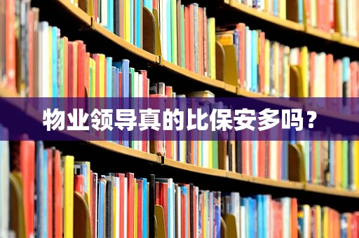 物业领导真的比保安多吗？