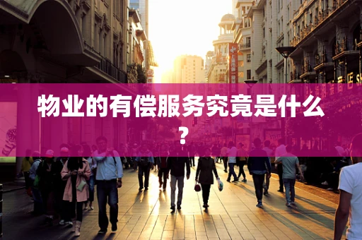 物业的有偿服务究竟是什么？